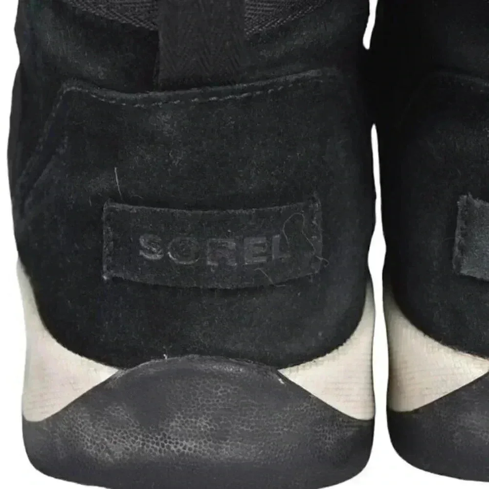Sorel Whitney II Flurry Waterproof  Boot Suede Insulated Black Size 8 - Picture 10 of 14